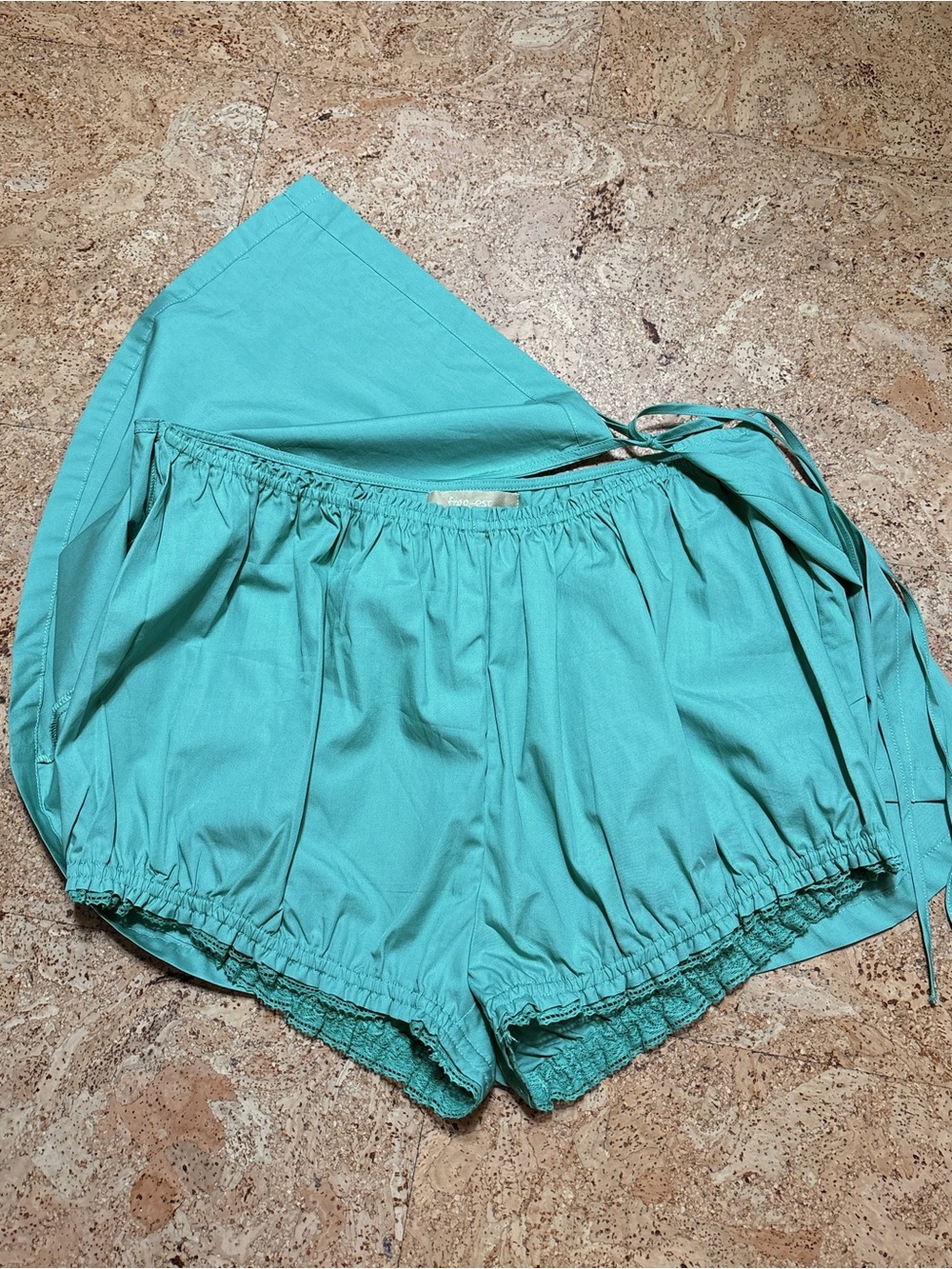 Free People Free-Est 100% Cotton Cherie Skort NWT Pastel Grass Sz M - Picture 5 of 13